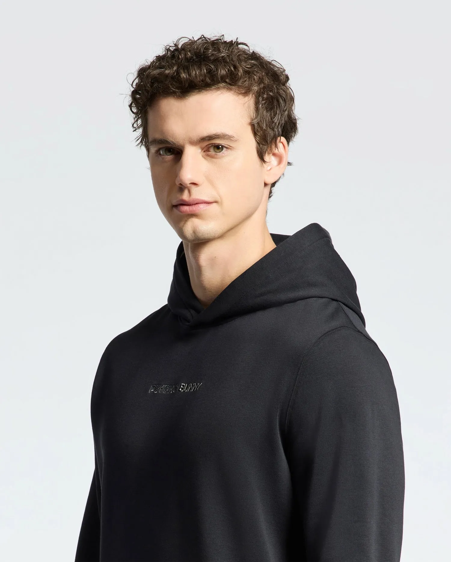 Psycho Bunny Nora Classic French Terry Wordmark Hoodie - Black