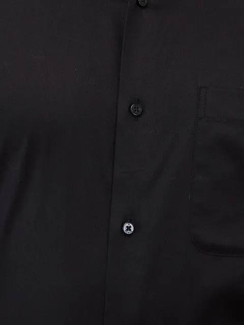 Raymond Men Black Solid Regular Fit Cotton Stain Proff Formal Shirt