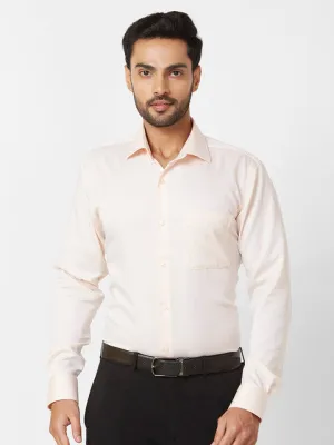 Raymond Men Orange Structured Contemporary Fit Cotton Wrinkle Free Formal Shirt