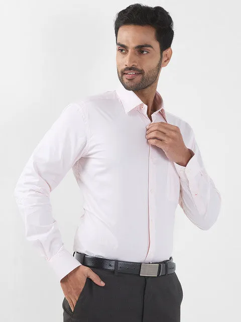 Raymond Men Orange Structured Regular Fit Cotton Formal Shirts