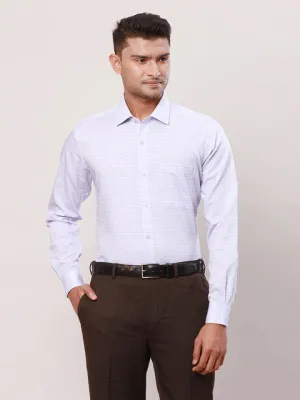 Raymond Men Purple Checks Contemporary Fit Cotton Wrinkle Free Formal Shirt