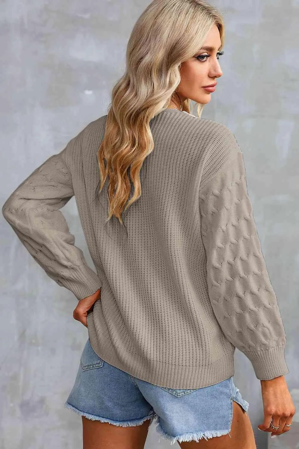 Relaxing Warmth Knit V Neck Sweater