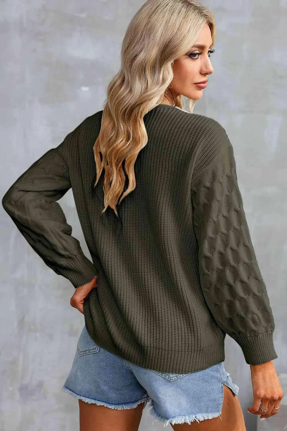 Relaxing Warmth Knit V Neck Sweater