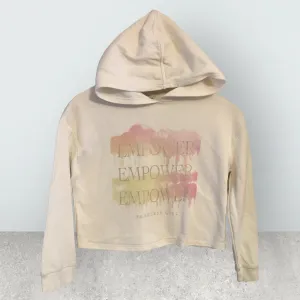 River Island White Thin Empower Slogan Hoodie - Girls 7-8yrs