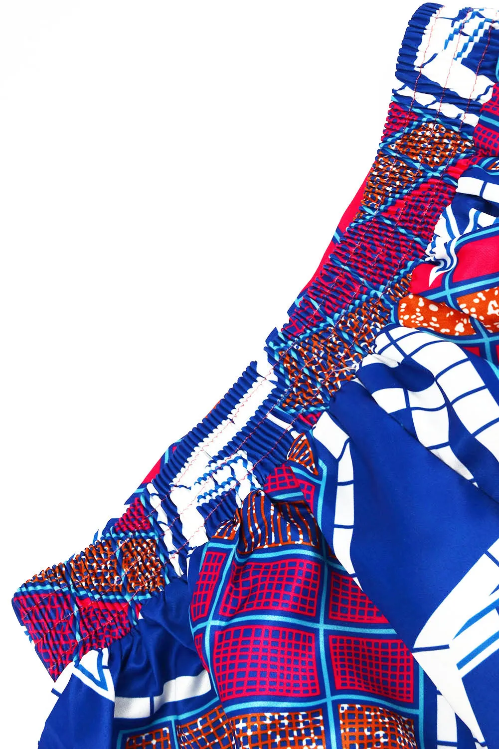 Sexy Stylish Diagram Block African Print Maxi Skirt