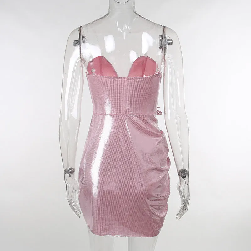 Sizzling Hot Sister Short Shimmer Bodycon Dress