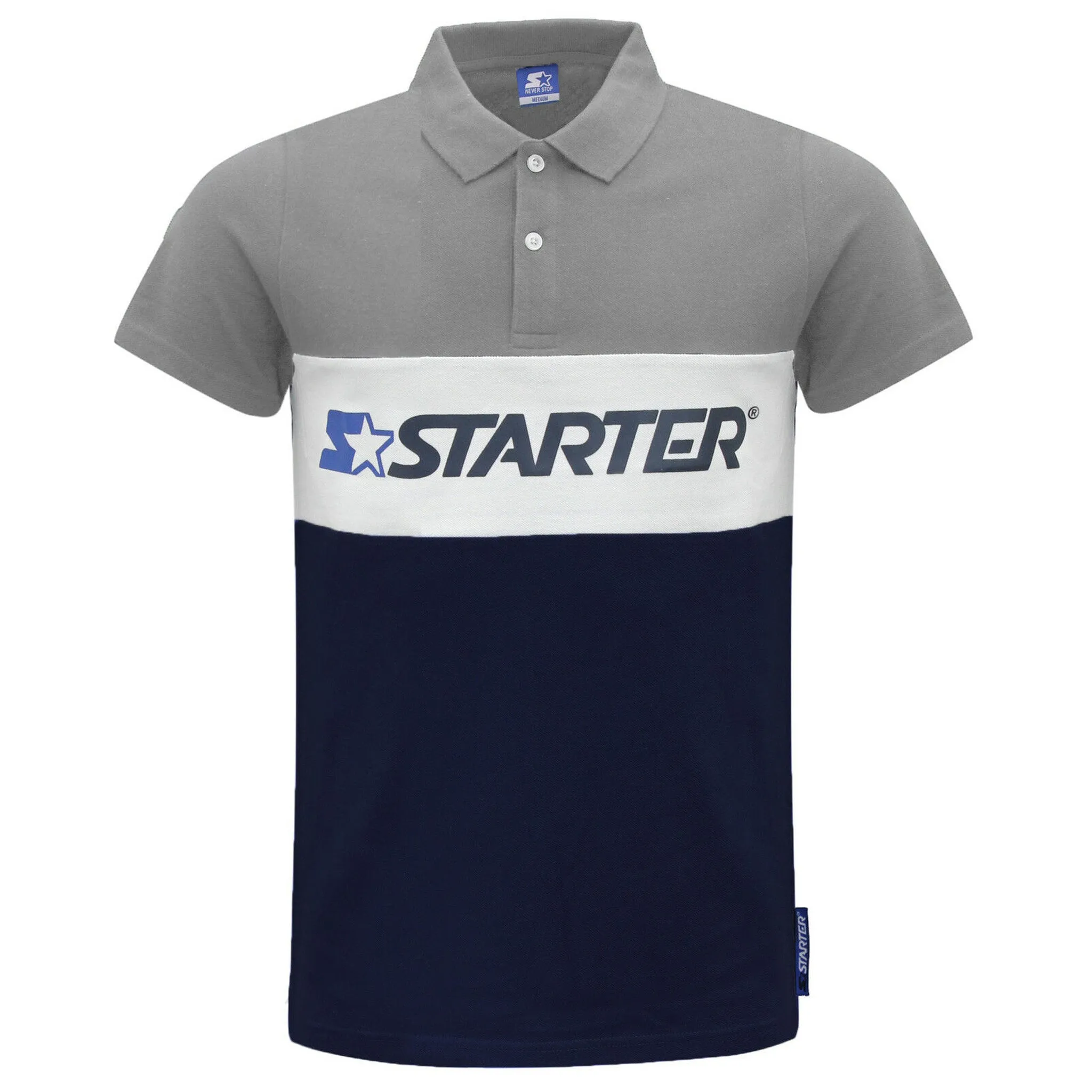 Starter Impulse Logo Mens Navy/Grey Polo Shirt