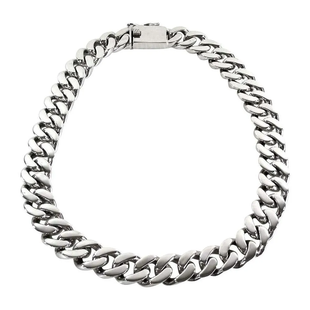 Sterling Silver Mens Cuban Link Chain Necklace