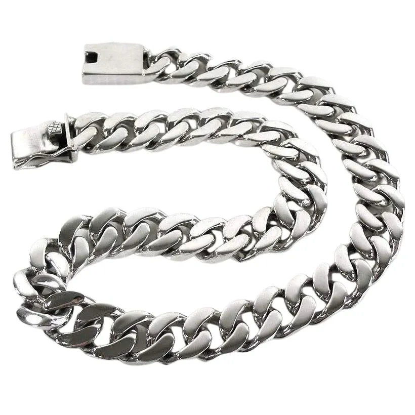 Sterling Silver Mens Cuban Link Chain Necklace