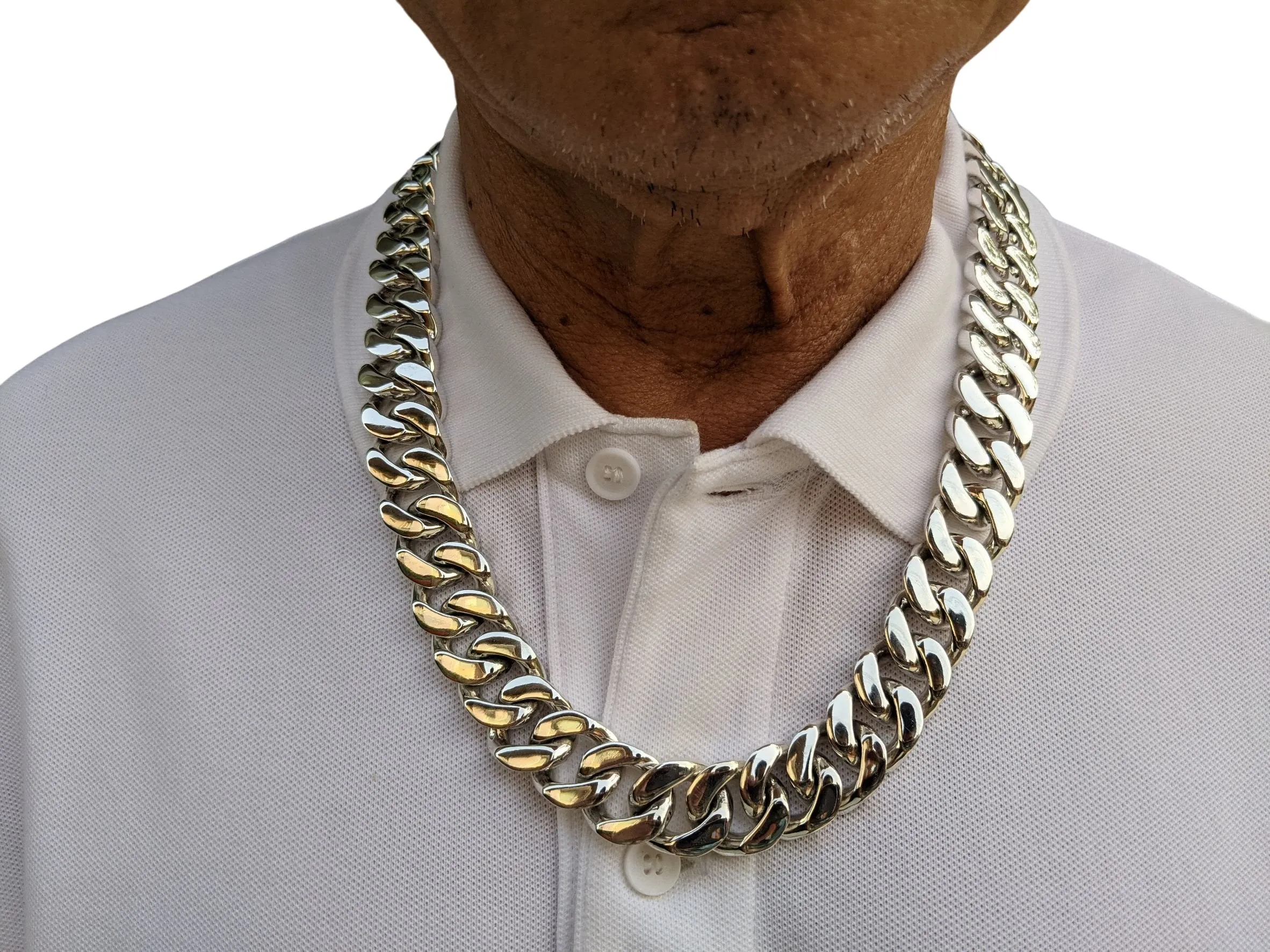 Sterling Silver Mens Cuban Link Chain Necklace