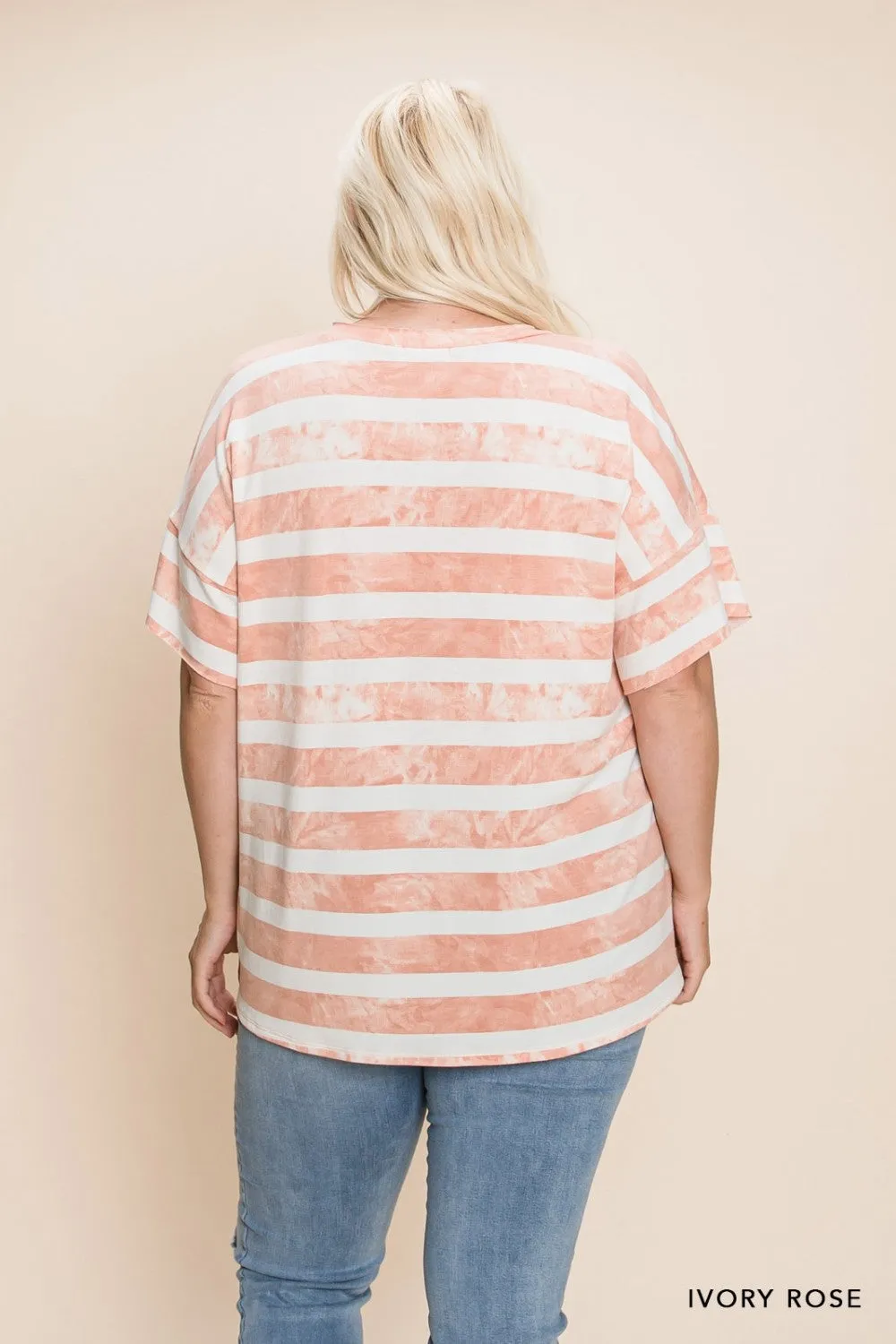 Striped Pocket Top, Rose