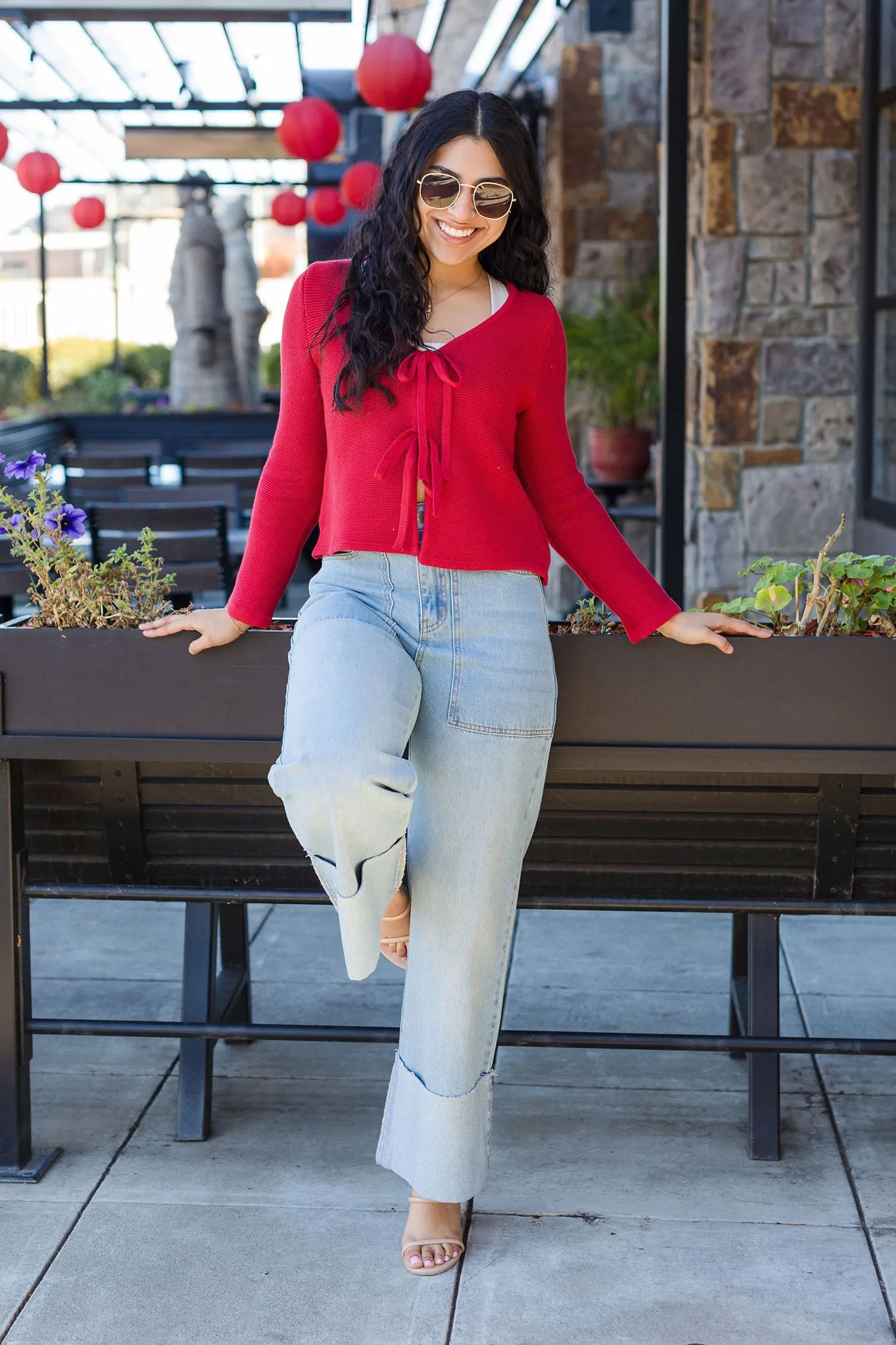 The Like To Love Tie Front Cardigan Sweater
