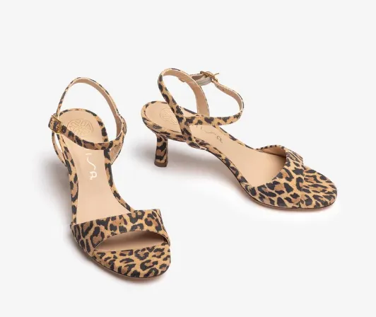 UNISA Leopard Print  Heeled Sandal Nahia