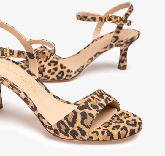 UNISA Leopard Print  Heeled Sandal Nahia