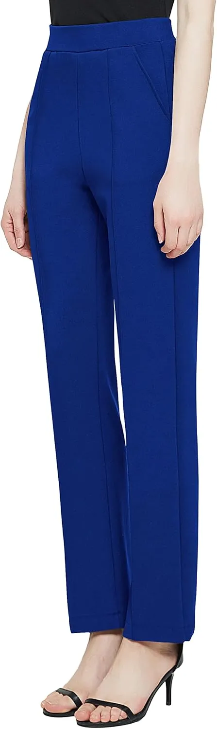 Urban CoCo Women's Yoga Dress Pants Stretchy Casual Slacks Straight Leg Work Pants with Pockets