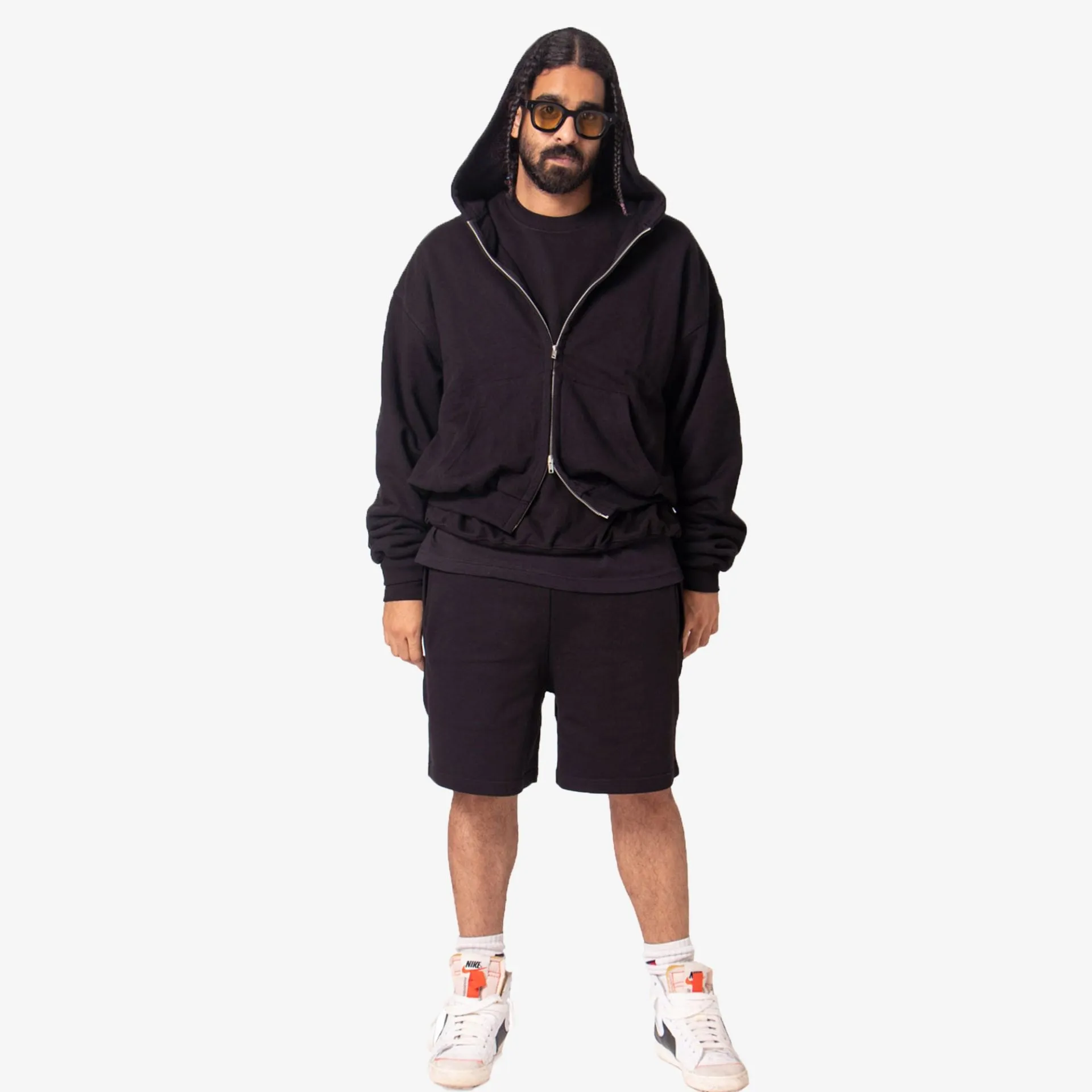 Wake Your Dreams | ZIPPED HOODIE  { TWILIGHT BLACK