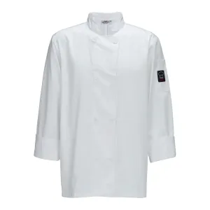 Winco UNF-6WXL Tapered Chef Men's Jacket, White, XL