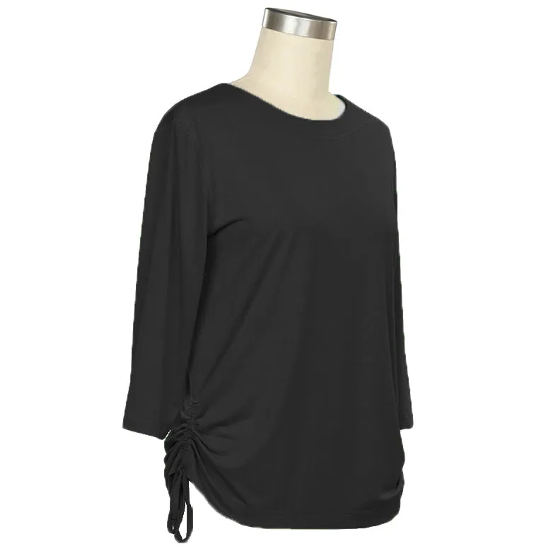 Women's 3/4 Sleeve Camie Solid Tie Top 403C