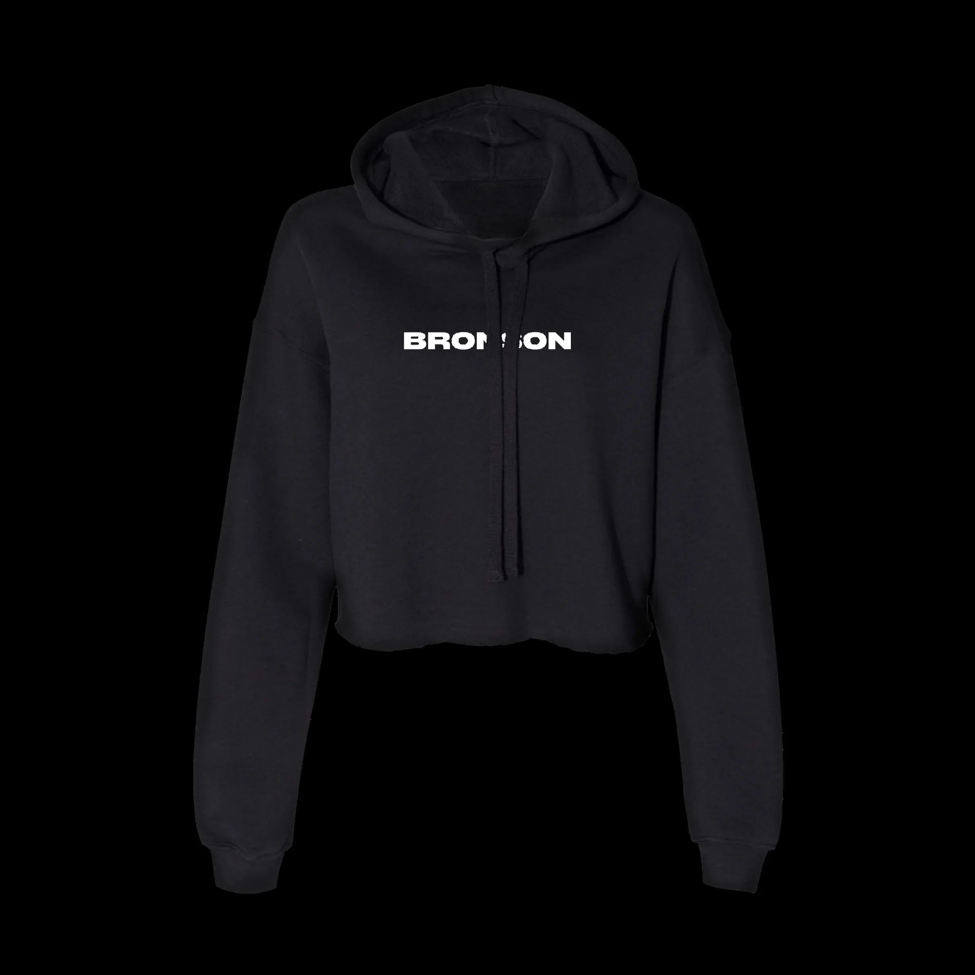 Womens Bolt Cutter Crop Hoodie / Black