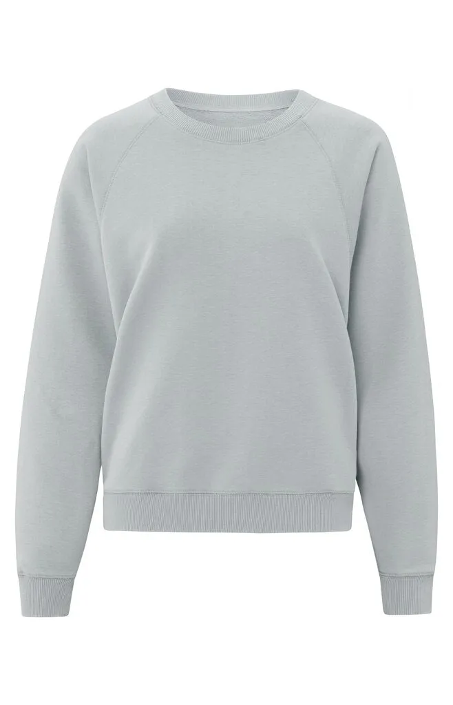 YAYA - Trui Raglan Sweater Harbor Mist Grey